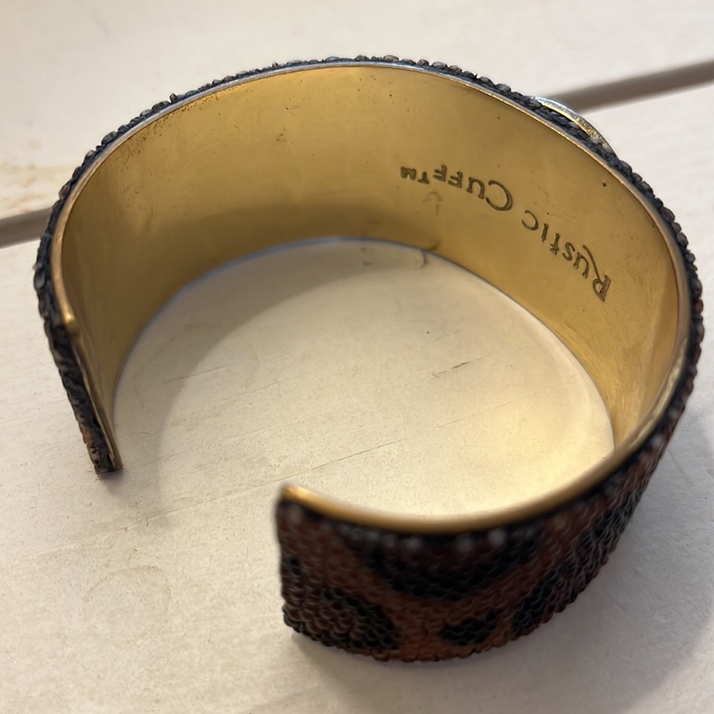 Rustic Cuff Leopard Metal Cuff - Picture 2 of 4